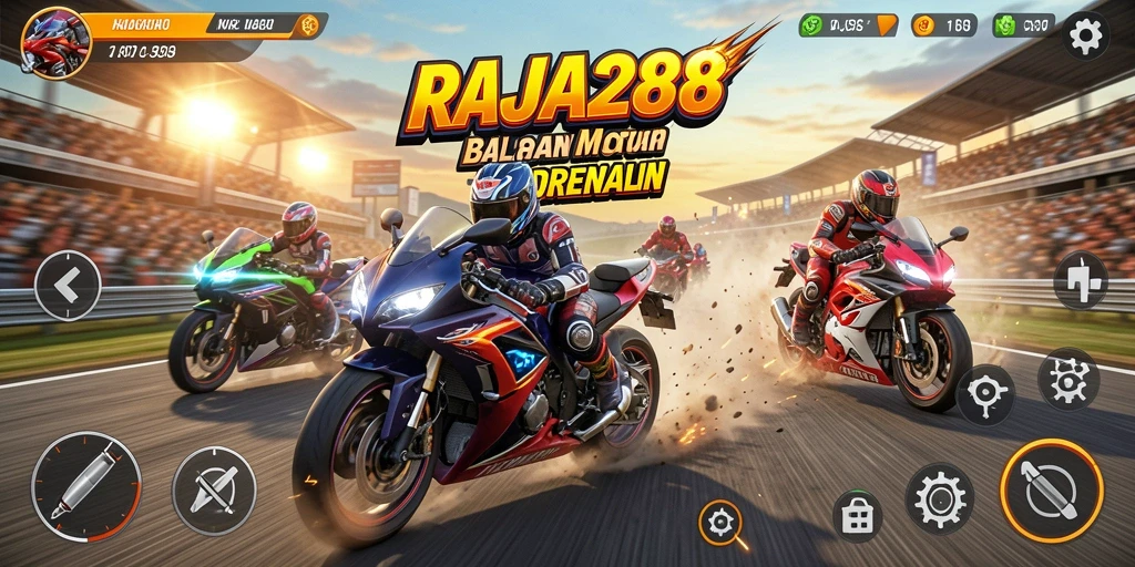 Tampilan menegangkan dari balapan motor di RAJA288.