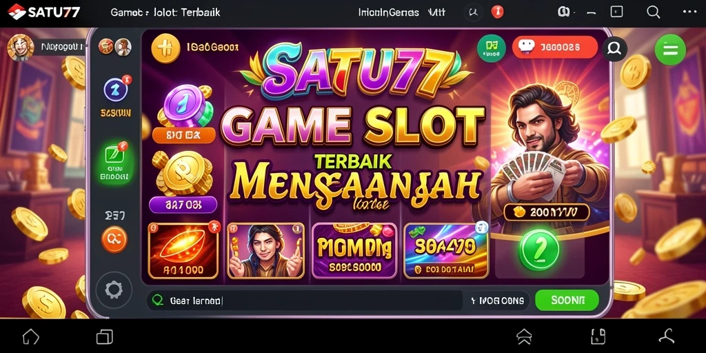 Screenshot utama SATU77 menunjukkan gameplay slot yang menarik dan menyenangkan.
